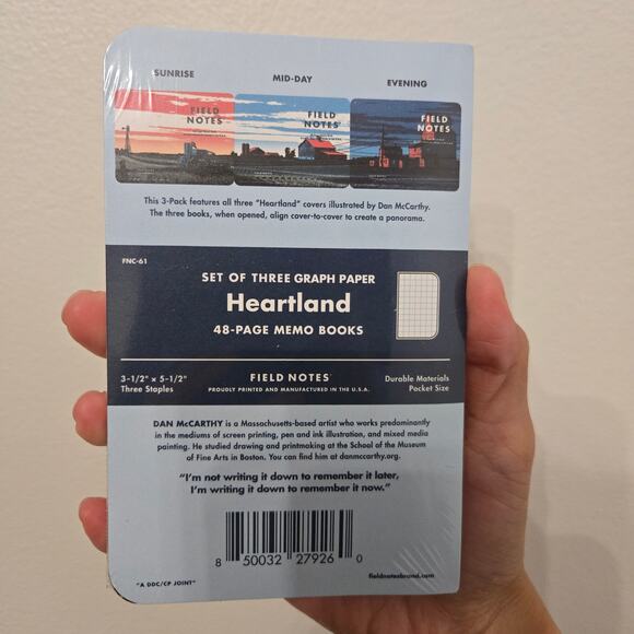 New Sealed Field Notes Heartland 3 Pack Winter 2023 Quarterly Edition Memo Books - Picture 2 of 7